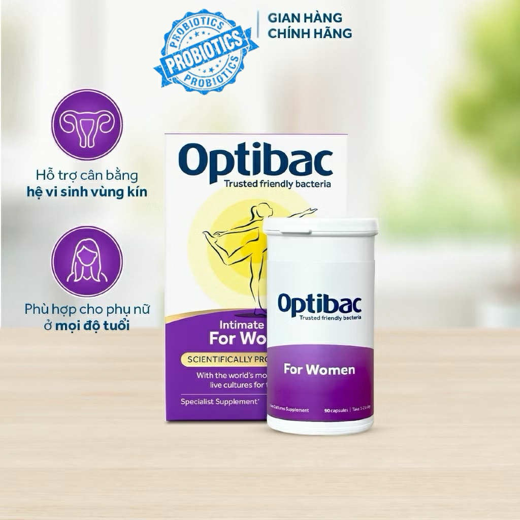 Optibac tím 90 viên chính hãng NHẬP KHẨU (Optibac probiotics for women ...