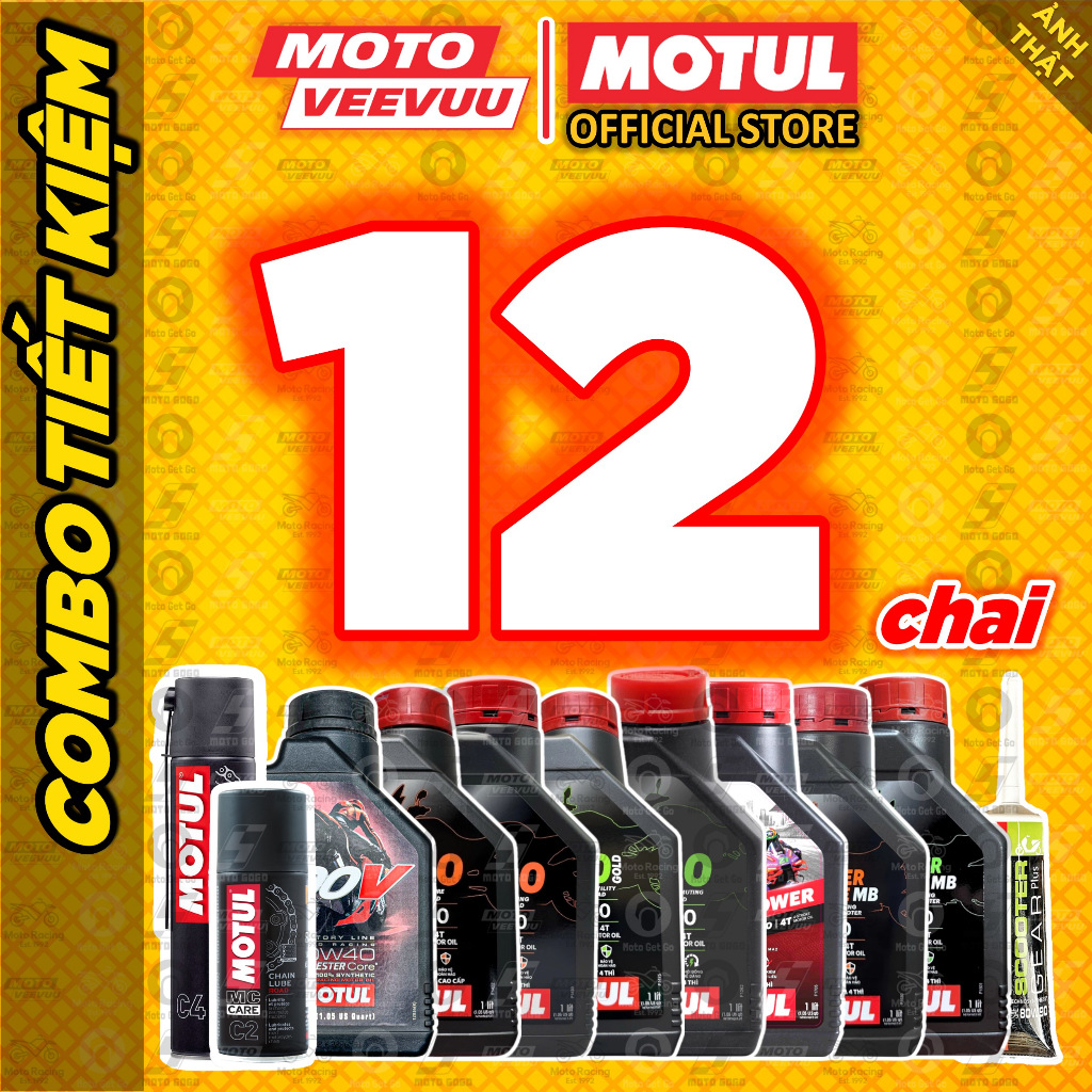 [MTVV] [COMBO 12 CHAI] Dầu nhớt xe máy MOTUL 3000 Plus GP 3100 Gold ...