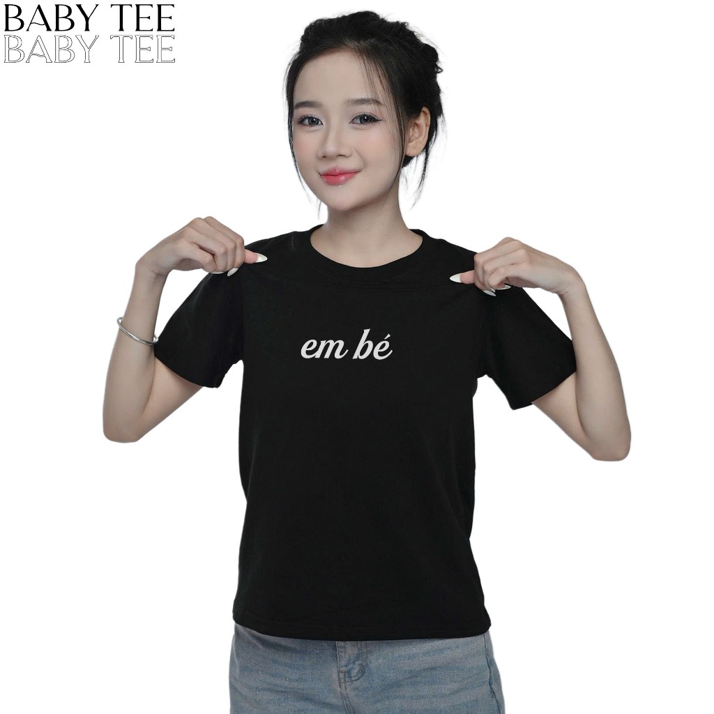Áo Thun Baby Tee In Chữ Em Bé Dễ Thương Đơn Giản Dành Tặng Bạn Bè Cotton 250gsm