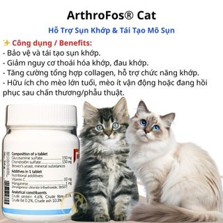 ArthroFos Cat– Viên Bổ Khớp Glucosamine & Chondroitin Cho Chó, Hỗ Trợ Khớp Khỏe Mạnh