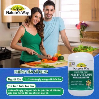[HÀNG ÚC] Vitamin tổng hợp Nature’s Way Complete Daily Multivitamin tăng cường sức khoẻ toàn thân