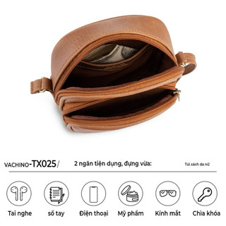 Túi đeo chéo unisex VACHINO - TX035. Nam hay nữ mang đều được. Đựng điện thoại, ví, mỹ phẩm. Bảo hành 12 tháng.