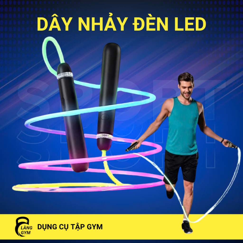 Dây Nhảy Cáp Quang LED Phát Sáng Đổi Màu 3 Chế Độ _ LED Jump Rope ...