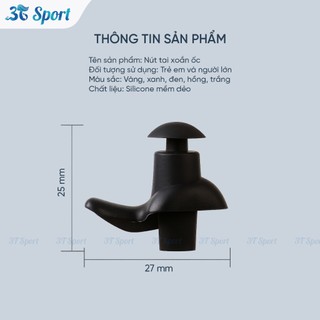 Nút bịt tai bơi lội chống nước xoắn ốc Silicon cao cấp không đau tai ngăn nước tuyệt đối NBT-J10