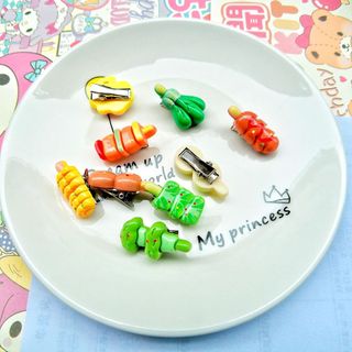 [🔥XƯỞNG SALE SẬP SÀN🔥] Set 5-10c Kẹp Tóc Hình Bánh Bao, Bánh Màn Thầu, Xiên Que Vui Nhộn K316