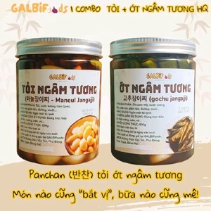 COMBO: TỎI + ỚT NGÂM TƯƠNG HQ NHÀ GALBIFOODS_Dùng ăn kèm với cơm, mì, thịt nướng...