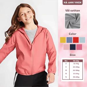 Áo Khoác Gió Cho Bé Nhiều Màu Siêu Xinh Lót Cotton Mềm Mịn Tay Bo Chun Chống Nắng, Chắn Gió