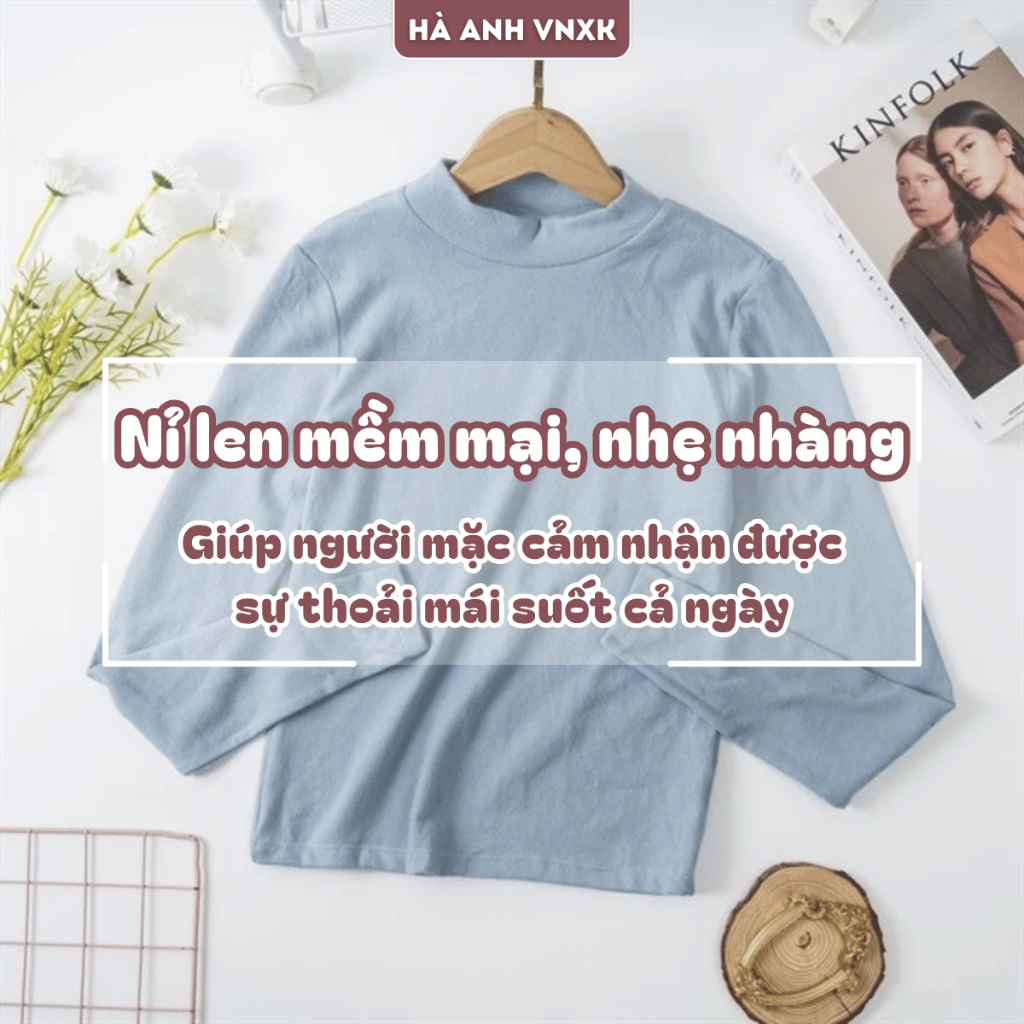 Áo Nỉ Len Giữ Nhiệt 3cm AERO Xuất Xịn Bền Màu Thoải Mái Co Giãn Tốt Giữ Form Dễ Phối Đồ