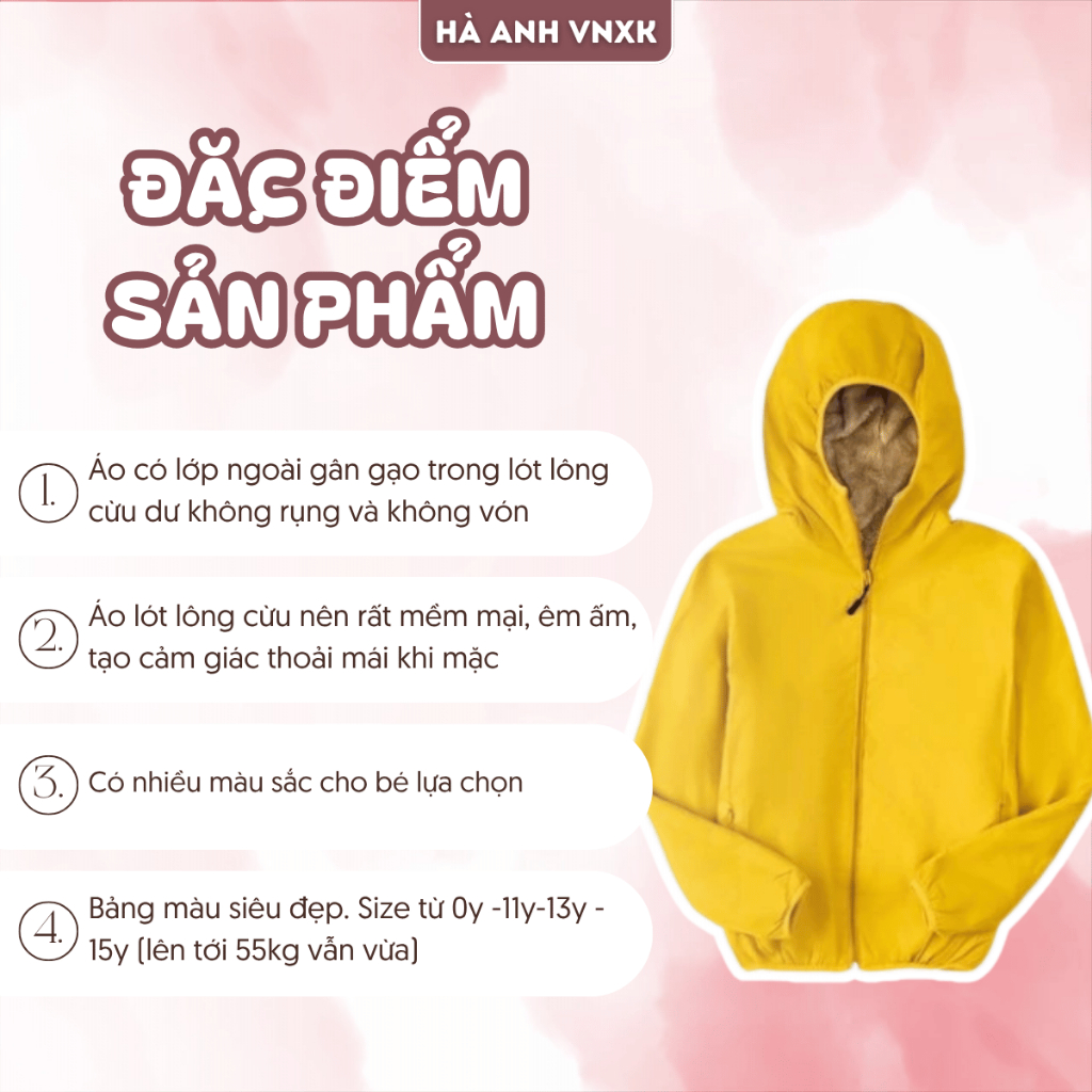 Áo Gió Lót Lông Cừu Cho Bé Trai & Bé Gái Mềm Mại Ấm Áp Thoải Mái, Áo Khoác Đi Học Đi Chơi