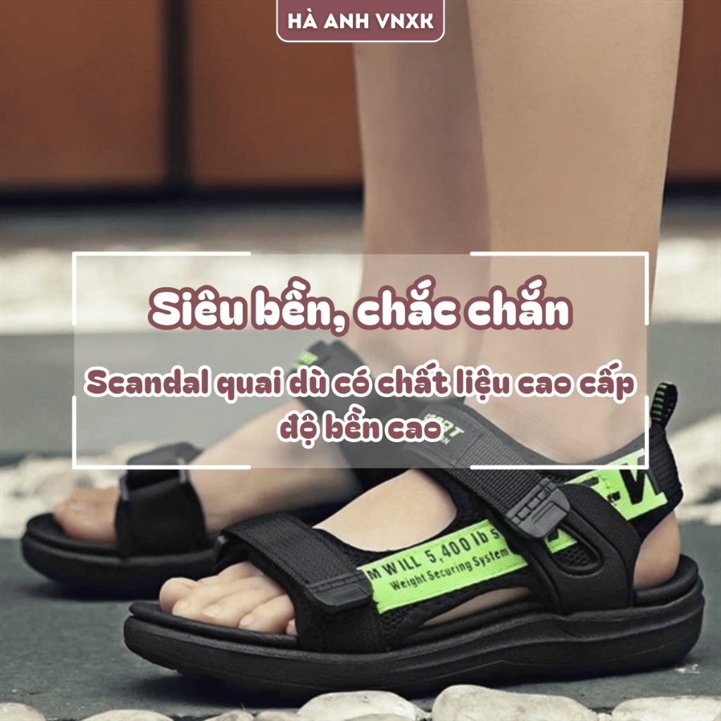 Sandal Cho Bé Trai Quai Dù Sport Siêu Bền Thoáng Khí Êm Chân Đế Cao Su Chống Trượt An Toàn