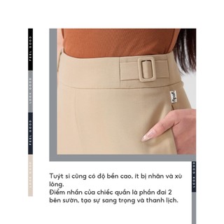 [SALE OFF] Quần âu nữ YODY đai 2 bên sườn, vải Tuytsi mềm mại, thoải mái vận động WCTR25S076