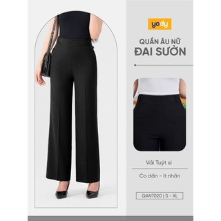[SALE OFF] Quần âu nữ YODY đai 2 bên sườn, vải Tuytsi mềm mại, thoải mái vận động WCTR25S076