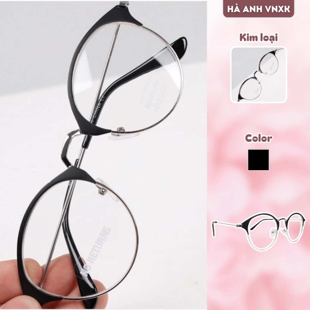 Kính Mắt Chống Bụi Ngăn Tia UV, Kính Thời Trang Cho Nữ Gọng Đen Bảo Vệ Mắt