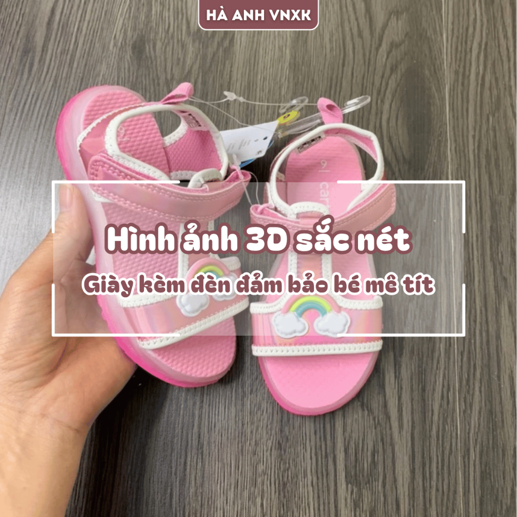 Sandal Cho Bé Car.ter’s Hoạ Tiết Dễ Thương Quai Dán Chắc Chắn Mềm Mại Êm Ái Thoáng Khí