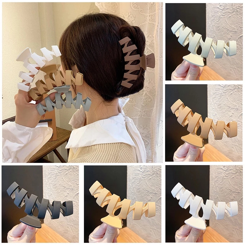 Kẹp Tóc Càng Cua Cỡ Lớn Màu Nhám Nhiều Kiểu Dễ Thương Phong Cách Hàn Quốc Phụ Kiện Tóc Nữ Và Bé Gái