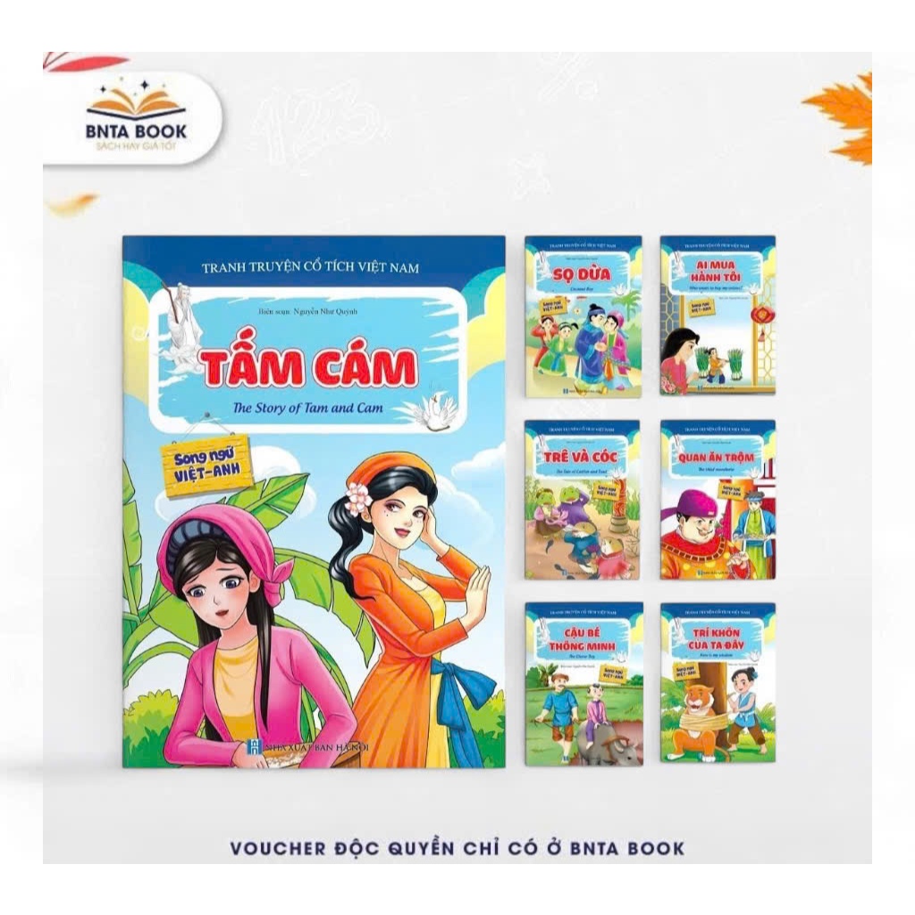Bộ combo 10 cuốn truyện tranh cổ tích Việt Nam cho bé mẫu giáo