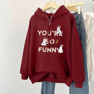 Áo hoodie nữ nam KONOVA form rộng chất liệu nỉ bông dày dặn in chữ YOU ARE