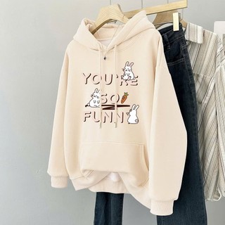 Áo hoodie nữ nam KONOVA form rộng chất liệu nỉ bông dày dặn in chữ YOU ARE