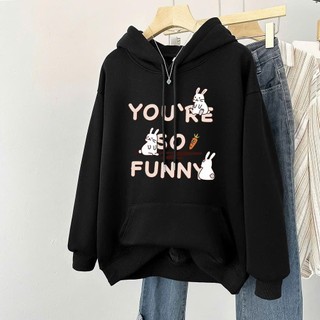 Áo hoodie nữ nam KONOVA form rộng chất liệu nỉ bông dày dặn in chữ YOU ARE