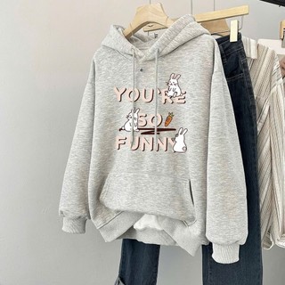 Áo hoodie nữ nam KONOVA form rộng chất liệu nỉ bông dày dặn in chữ YOU ARE