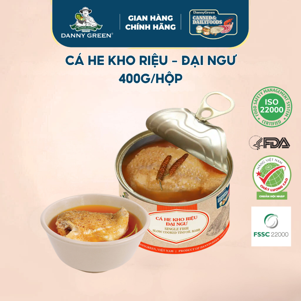 Hộp Cá He Kho Riệu Đại Ngư DANNYGREEN 400G - KHÔNG CHẤT BẢO QUẢN