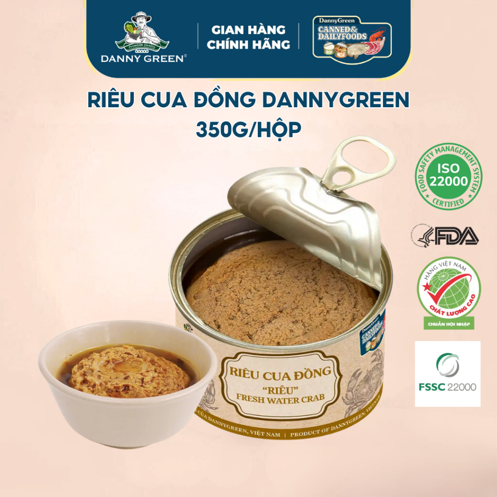 Hộp Riêu Cua Đồng DANNYGREEN 350g - KHÔNG CHẤT BẢO QUẢN