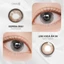 Kính áp tròng khoá ẩm 8H 1 Tháng Màu Xám Ánh Nâu Khói CARASE, Lens cận VESPERA GRAY