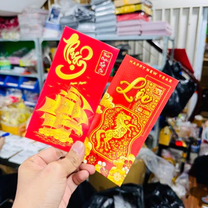Combo 10 Bao Lì Xì 2026 CHỮ LỘC , BAO LÌ XÌ NGỰA, Bao Thuận Buồm Xuôi Gió