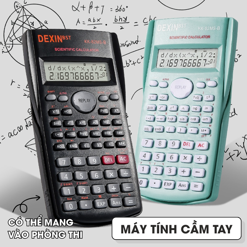 Máy Tính Học Sinh,Sinh Viên Cầm Tay Dexin Với 240 Chức Năng,Máy Tính Mini Tiện Ích Thực Hiện Phép Tính Nhanh