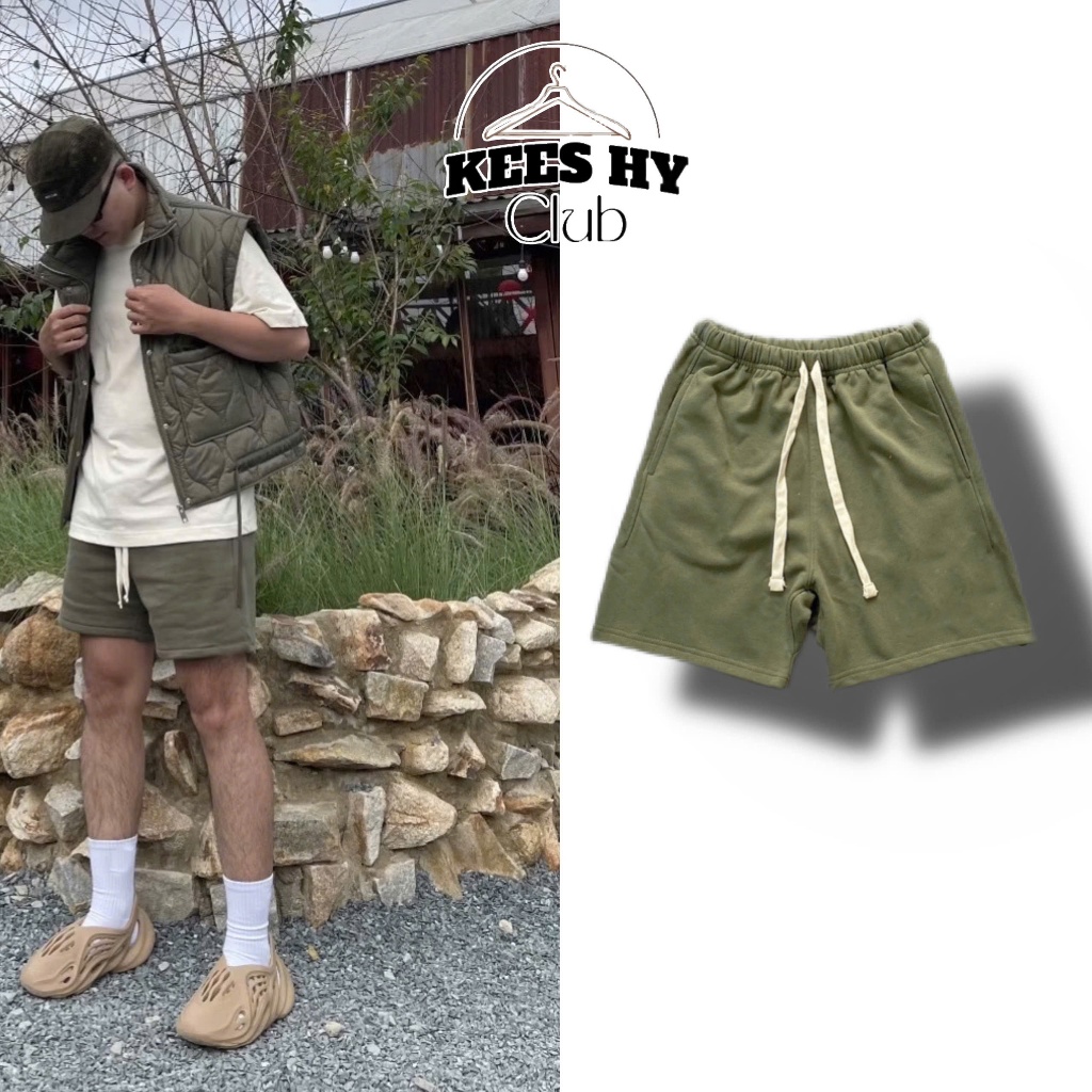 Quần Short Đùi Nam Nữ Thể Thao Basic Keeshy Chất Nỉ Bông Khô Thoáng , Đứng form Thoải Mái