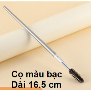 Cọ trang điểm màu bạc chải lông mày, chuốt mi đa năng, cọ chải lông mi dài 16,5cm - Phúc Hưng