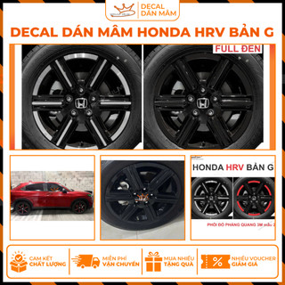 Decal dán mâm Honda HRV bản G 2022-2025 ( bộ 5 bánh) - Decal cao cấp không thấm nước không phai màu