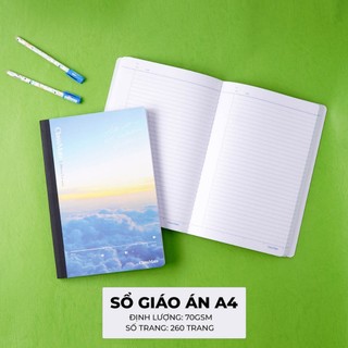 Vở Kẻ Ngang A4 70GSM Classmate Thiết Kế Vintage Bìa Chống Nước, Vở Giáo Án A4 200/260/300 Trang Không Thấm Mực