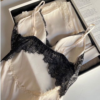 V55 Sét Váy+Choàng Lụa Dáng Dài Phối Ren Mềm Mại Kèm Đệm Lót V1 Phương Linh Underwear