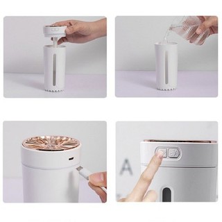 Máy Xông Tinh Dầu Ô Tô Mini – Có PIN 5 Giờ Đồng Hồ, Đèn LED 7 Màu