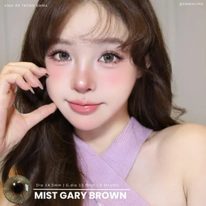 Kính Áp Tròng Mist Gary Brown | Lens Nâu Giãn To | Emma Lens