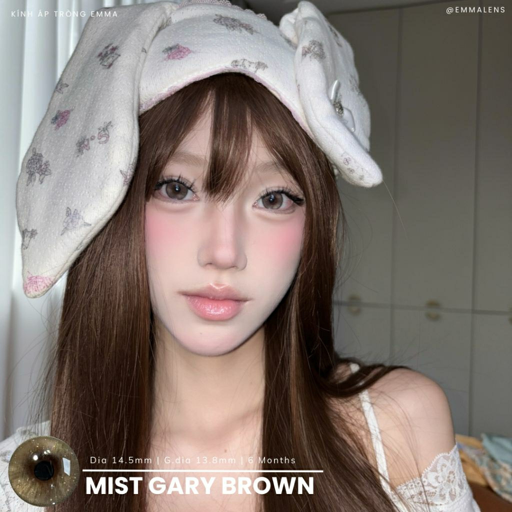 Kính Áp Tròng Mist Gary Brown | Lens Nâu Giãn To | Emma Lens