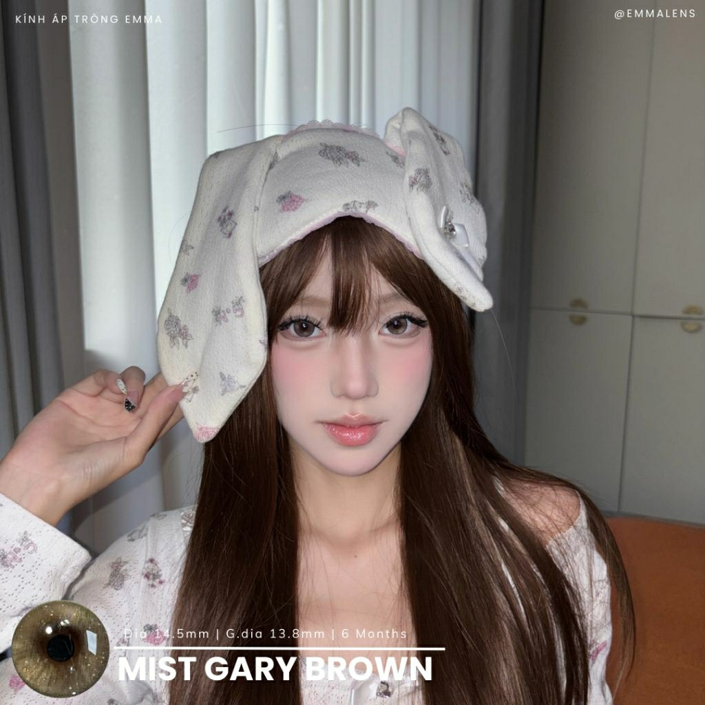 Kính Áp Tròng Mist Gary Brown | Lens Nâu Giãn To | Emma Lens
