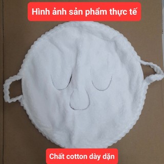 Mặt nạ xông hơi bằng cotton mềm mịn, chờm nóng, lạnh, ủ ấm, chăm sóc da mặt sạch mụn, mịn màng