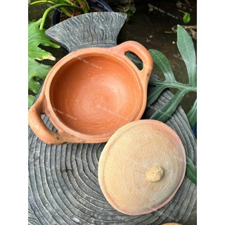 Nồi Đất/Chảo Đất Kho Cá - Tráng Men Lòng - Size 12cm Đến 20cm - Có Quai/Nắp Đậy - Kho Thịt - Nấu Canh - Gốm Đất Nung
