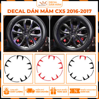Decal dán mâm Mazda CX5 2016-2017 - Decal cao cấp không phai màu không thấm nước