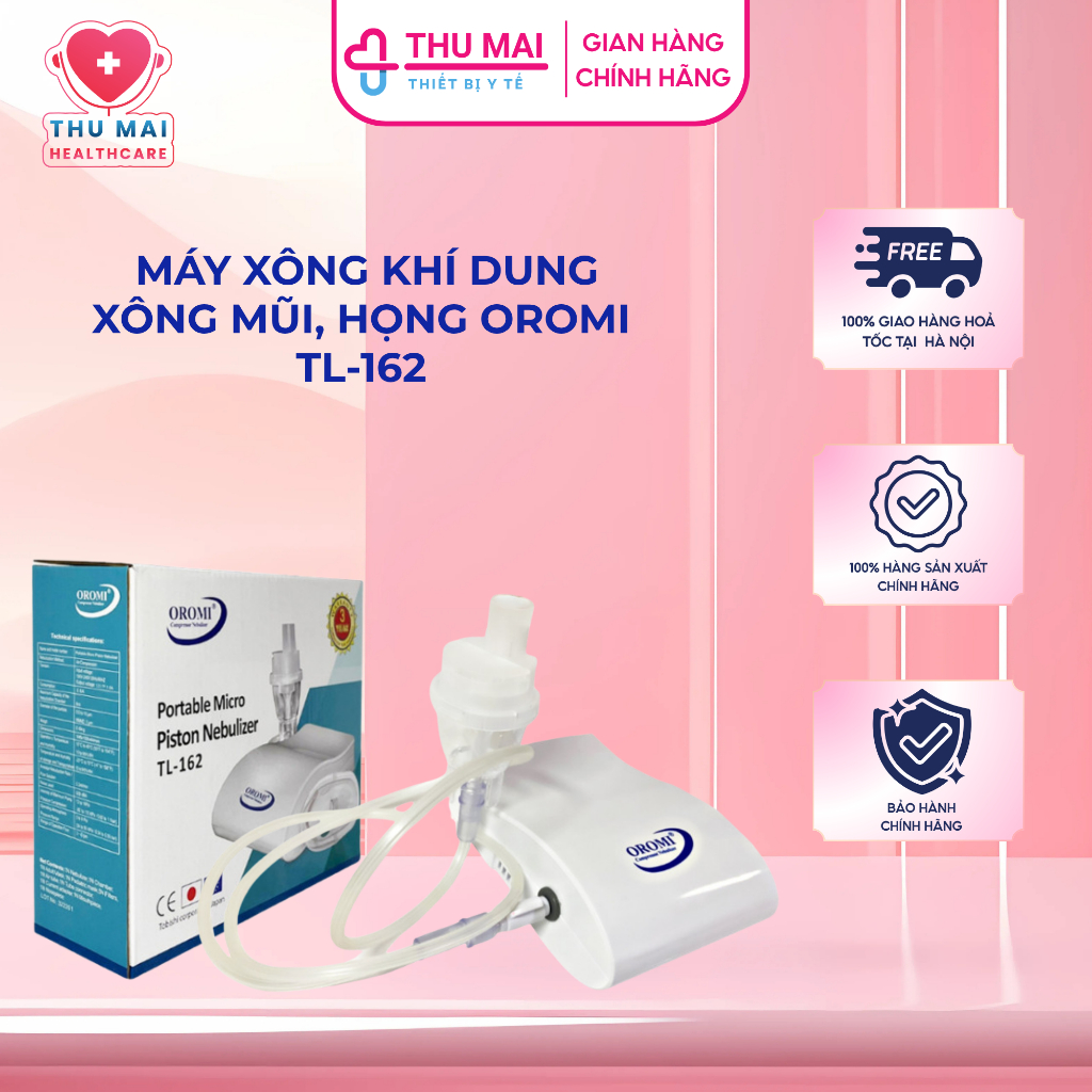 [HÀNG CHÍNH HÃNG] Máy xông khí dung xông mũi, họng OROMI TL-162