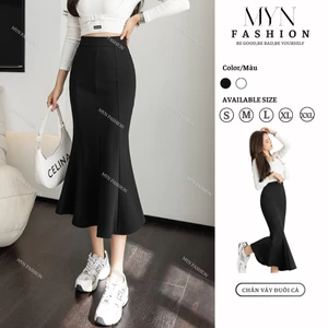 Chân Váy Đuôi Cá Dáng Dài Cạp Chun Ôm Body Big Size Vải Umi Hàn Cao Cấp Co Giãn 4 Chiều Hack Dáng [MYN 517]