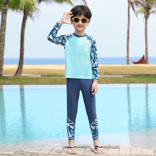 Bộ đồ bơi trẻ em YOUYOU áo tay dài chống nắng quần bơi thoáng khí co giãn 4 chiều đi biển BD34089Y