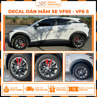 Decal dán mâm Vinfast VF6S - VF6 S (giá bao gồm 5 bánh) - Decal cao cấp không thấm nước không phai màu