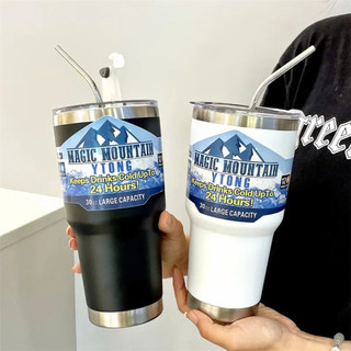 Ly giữ nhiệt 30oz Magic Mountain giữ lạnh cả ngày dùng cho cà phê, trà, nước đá tiện lợi Buna