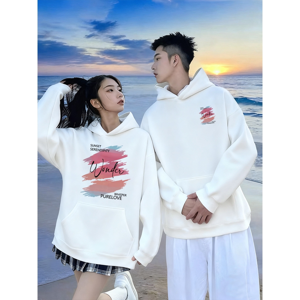 Áo cặp đôi HappyFamily - Áo đôi Hoodie Wonder Love – Áo cặp nam nữ ulzzang