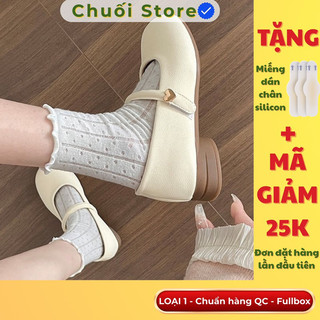 Giày lolita nữ da PU tổng hợp dệt vải đế cao su cao cấp dễ đi dịu dàng nhẹ nhàng