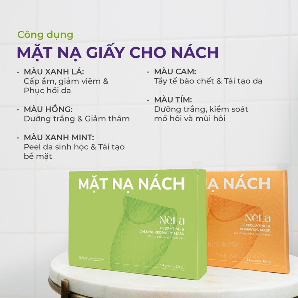 Mặt Nạ Nách Jade&Leaf Dạng Giấy, Dưỡng Trắng Giảm Thâm, Tẩy Tế Bào Chết Giảm Mùi Hôi Làm Dịu Da