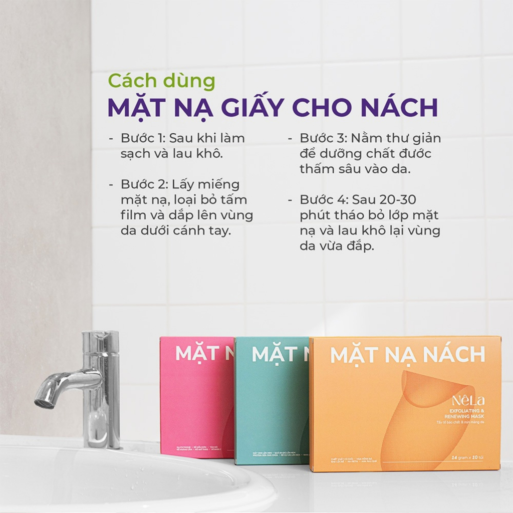 Mặt Nạ Nách Jade&Leaf Dạng Giấy, Dưỡng Trắng Giảm Thâm, Tẩy Tế Bào Chết Giảm Mùi Hôi Làm Dịu Da